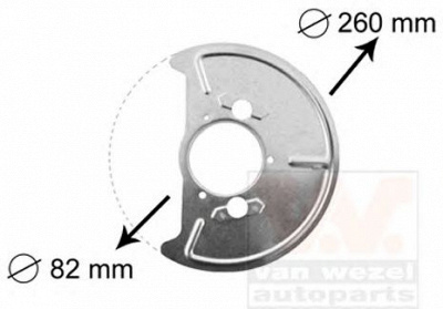 VAN WEZEL 5870372 -  Отражатель, диск тормозного механизма